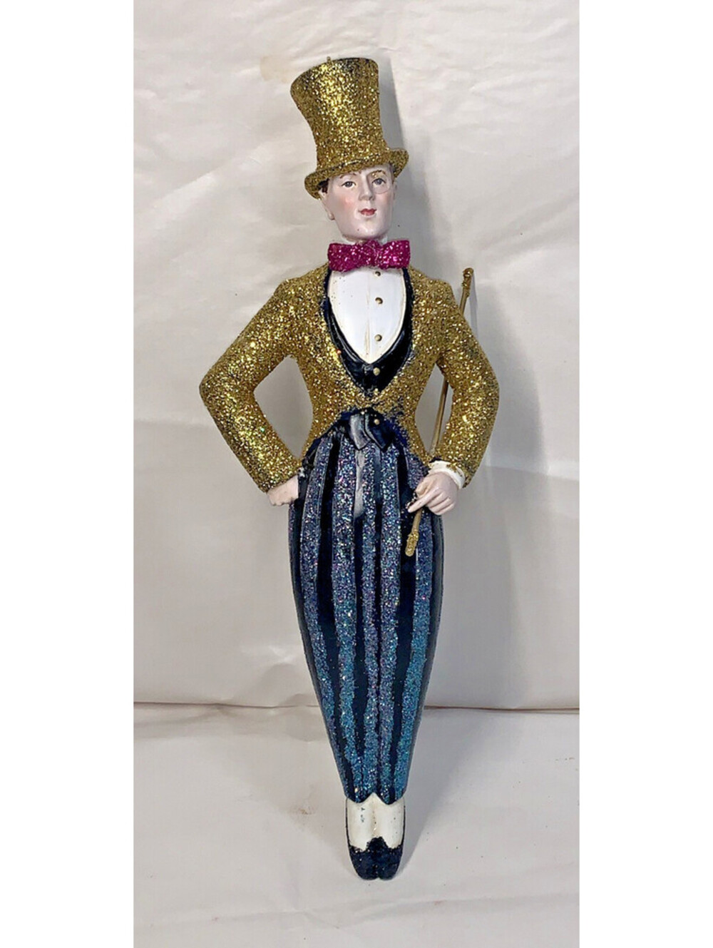 Kurt Adler VAN CRAIG presents Gold Jacket SHOWMAN/MALE Dancer 9" Ornament